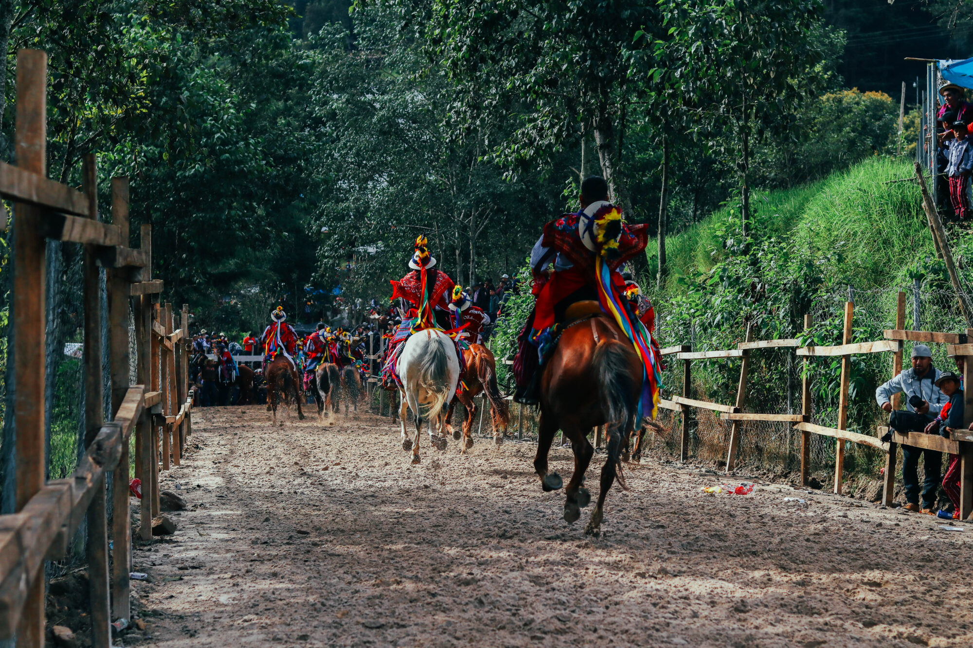 El día 2 de noviembre, los jinetes se dirigen al cementerio general para seguir honrando a sus difuntos. Foto de Alex PV