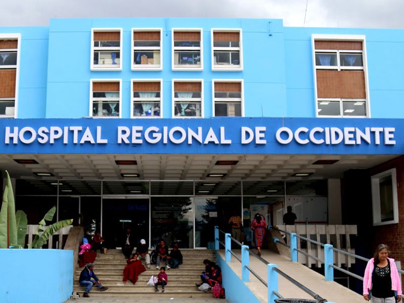  Hospital Regional de Occidente registró primera persona fallecida por enfermedad neurológica aguda. Foto del Ministerio de Salud 