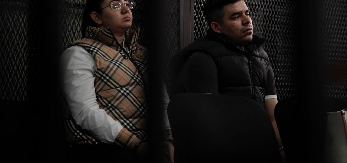 María Fernanda Bonilla y José Luis Marroquín en el Juzgado de Mayor Riesgo “C”
