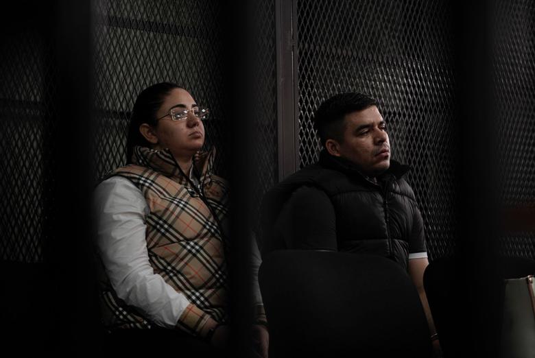 María Fernanda Bonilla y José Luis Marroquín en el Juzgado de Mayor Riesgo “C”