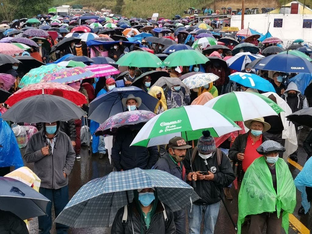 Al menos 20 mil personas participaron en el Paro Plurinacional en Totonicapan.Foto: Nelton Rivera. 