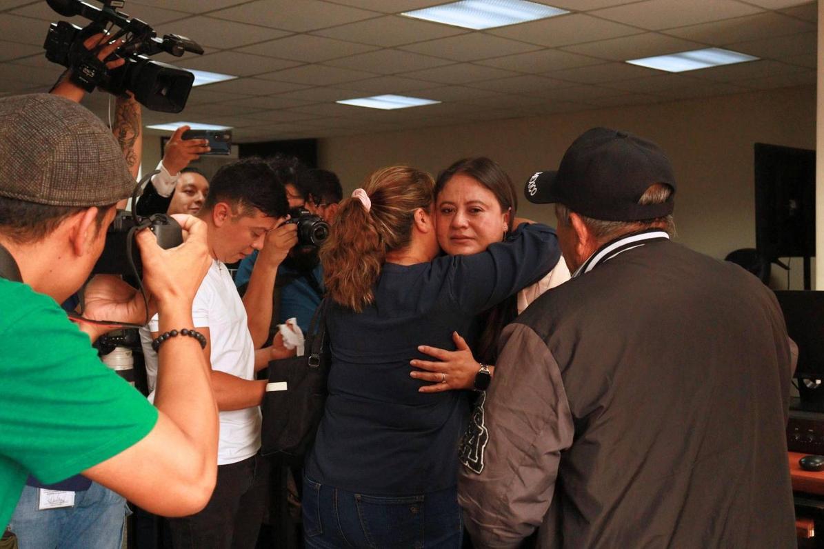 Paola Pimentel celebra la sentencia.  Foto: Jasmin López.